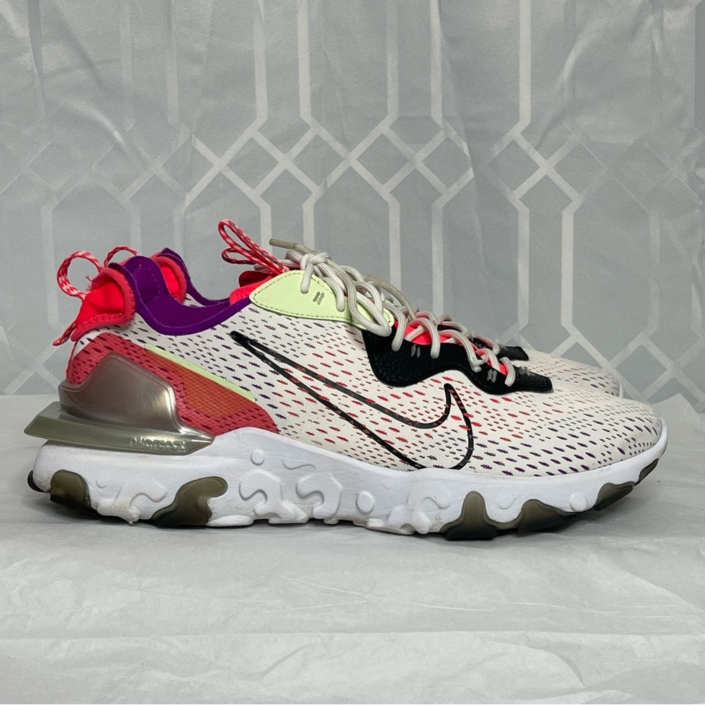 Nike React Live DIMSIX White Bright Crimson Sneakers Size 12 CD4373-102